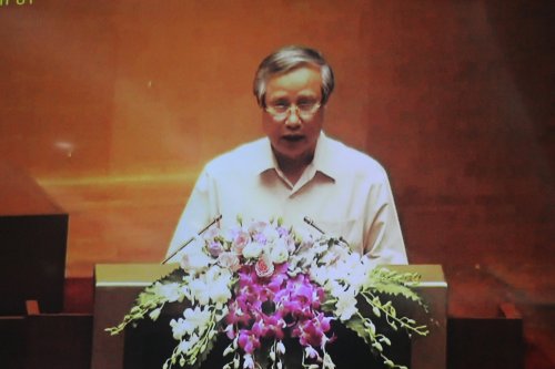 Đồng chí Trần Quốc Vượng - Ủy viên Bộ Chính trị, Thường trực Ban Bí thư Trung ương Đảng dự và khai mạc hội nghị.jpg
