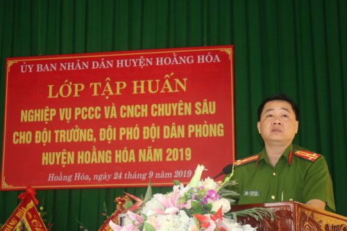 2.đồng chí Lê Thái  Hà – Phó Trưởng Công an huyện khai mạc lớp tập huấn.jpg