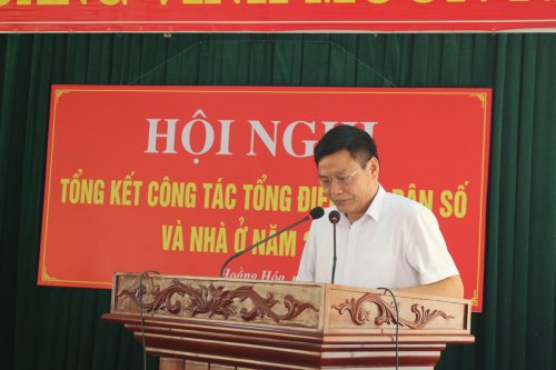Ảnh 3. Đồng chí Nguyễn Mạnh Hiệp – Phó cục trưởng cục thống kê tỉnh phát biểu chỉ đạo tại hội nghị.JPG