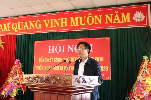 Ảnh 3. Đồng chí Lê Văn Phúc - Phó chủ tịch UBND huyện phát biểu chỉ đạo tại hội nghị.JPG