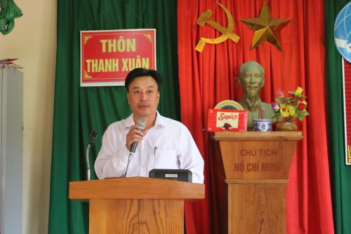 đồng chí Phó chủ tịch UBND xã Hoằng Hải phát biểu chỉ đạo tại buổi lễ.jpg