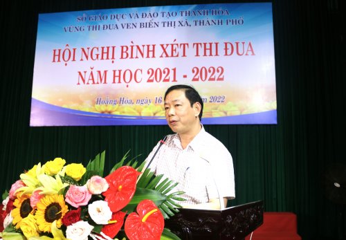 Ảnh 7. Đồng chí Tạ Hồng Lựu - Phó Giám đốc Sở Giáo dục và Đào tạo phát biểu chúc mừng.JPG