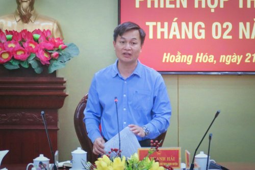 6. Đồng chí Lê Thanh Hải - Phó Bí thư, Chủ tịch UBND huyện kết luận phiên họp..jpg