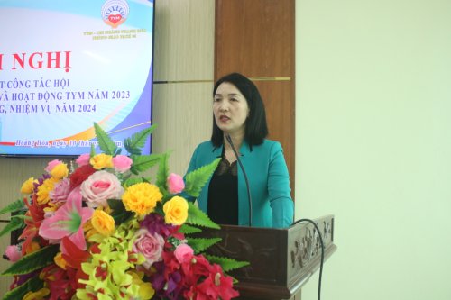 2. Đồng chí Phạm Thị Thúy - Phó Chủ tịch Hội LHPN tỉnh phát biểu tại hội nghị.jpg