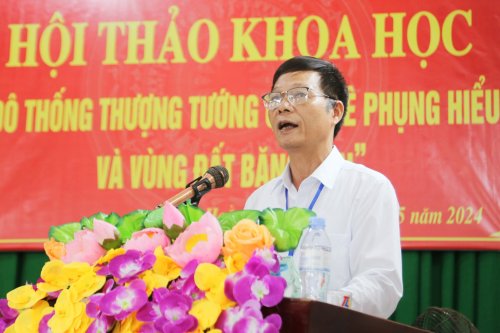 Đồng chí Hoàng Kim Kính - Bí thư Đảng ủy xã Hoằng Sơn phát biểu chào mừng Hội thảo..jpg