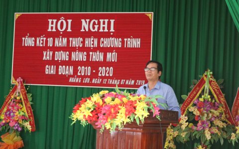 Xã Hoằng Lưu tổ chức hội nghị tổng kết 10 năm thực hiện chương trình xây dựng nông thôn mới, giai đoạn 2010 - 2020