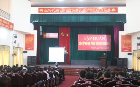 Hoằng Hóa: Tập huấn diễn tập khu vực phòng thủ huyện năm 2019.