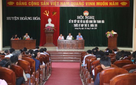 Đoàn đại biểu HĐND tỉnh tiếp xúc cử tri tại huyện Hoằng Hóa