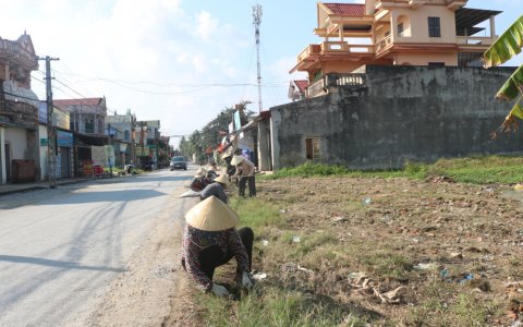 Hoằng Trạch quyết liệt thực hiện chỉnh trang cảnh quan, đảm bảo vệ sinh môi trường